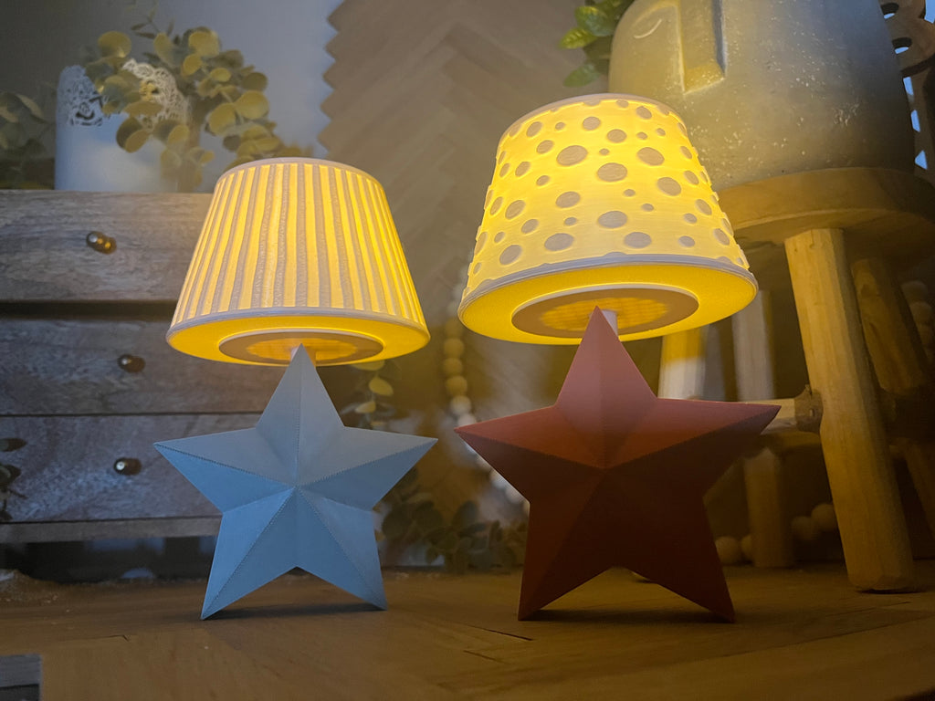 Dekoleuchte Stern | 3D-Druck Weihnachtsdeko | Stimmungslicht mit LED | Winterdeko