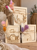 Personalisierte Geldbox aus Holz | Geldgeschenk