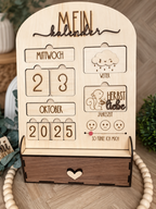 Lernkalender aus Holz für Kinder – Datum, Wetter & Jahreszeiten