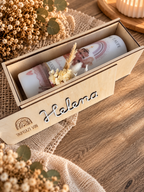 Taufkerzenbox „Regenbogen“ mit Schiebedeckel