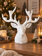 Hirsch-Kerzenhalter als moderner Adventskranz