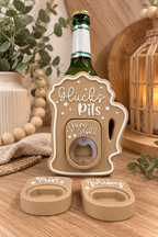 Glückspils – Flaschenhalter mit Flaschenöffner