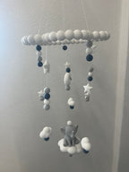 Elefanten-Mobile mit Wolke, Mond & Sternen fürs Kinderzimmer