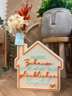 Geldgeschenk zum Einzug – kleines Haus mit Trockenblumen