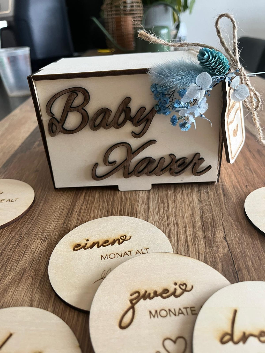 Baby Meilensteinkarten aus Holz – Ansicht 5