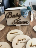 Baby Meilensteinkarten aus Holz – Ansicht 5