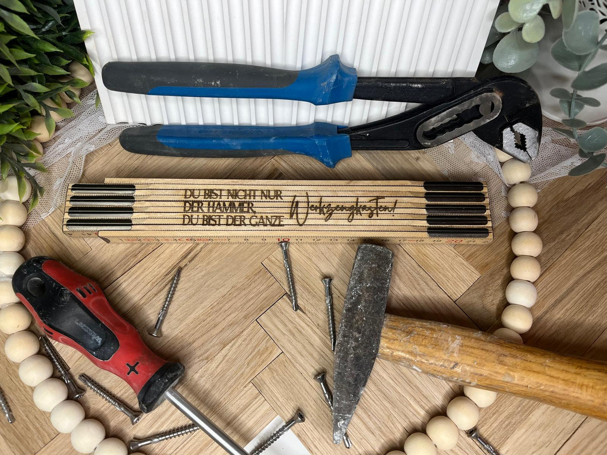 Zollstock aus Holz mit Spruch – Ansicht 4