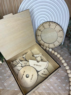 Lernuhr aus Holz mit Lernscheiben – Ansicht 7
