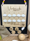 Vorfreude Countdown aus Holz für Kinder, personalisierbar