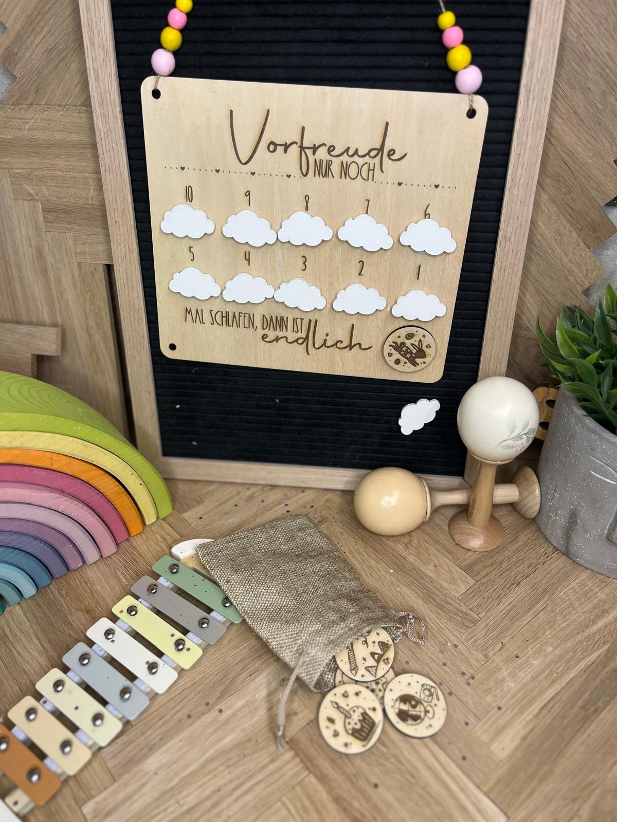 Vorfreude Countdown aus Holz – Ansicht 2