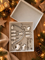 Moderne Weihnachtskrippe mit Geschenk- & Aufbewahrungsbox