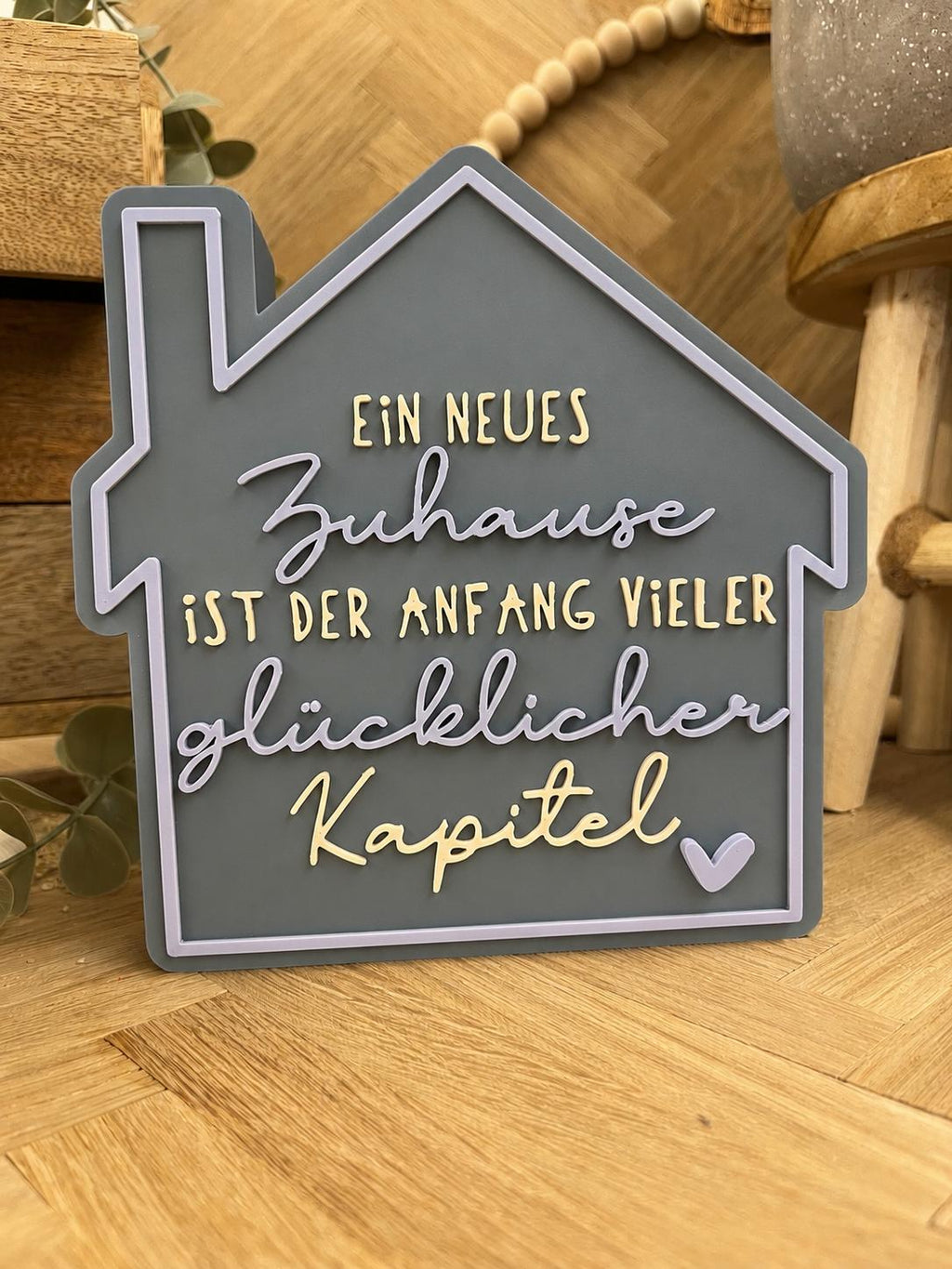 Geldgeschenk zum Einzug – kleines Haus mit Trockenblumen