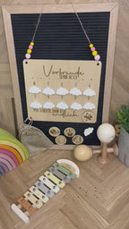 Vorfreude Countdown aus Holz – personalisierbar für Kinder