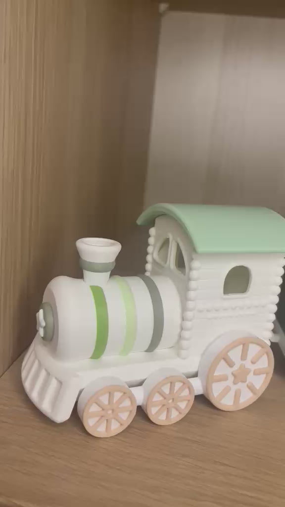 Geburtstagszug aus dem 3D-Druck mit austauschbaren Zahlen