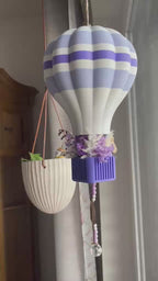 Boho Heißluftballon mit Trockenblumen – 3D-Druck in 3 Größen