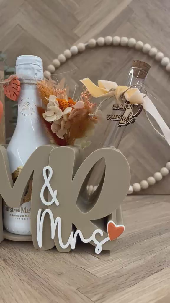 Gutscheinhalter „Mr. & Mrs“ – Geldgeschenk zur Hochzeit