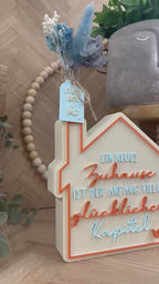 Geldgeschenk zum Einzug – kleines Haus mit Trockenblumen